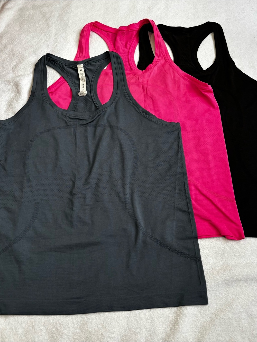 lululemon athletica Racerback Tank Top Set — Gray, Hot Pink, Purple, Black - Picture 4 of 9